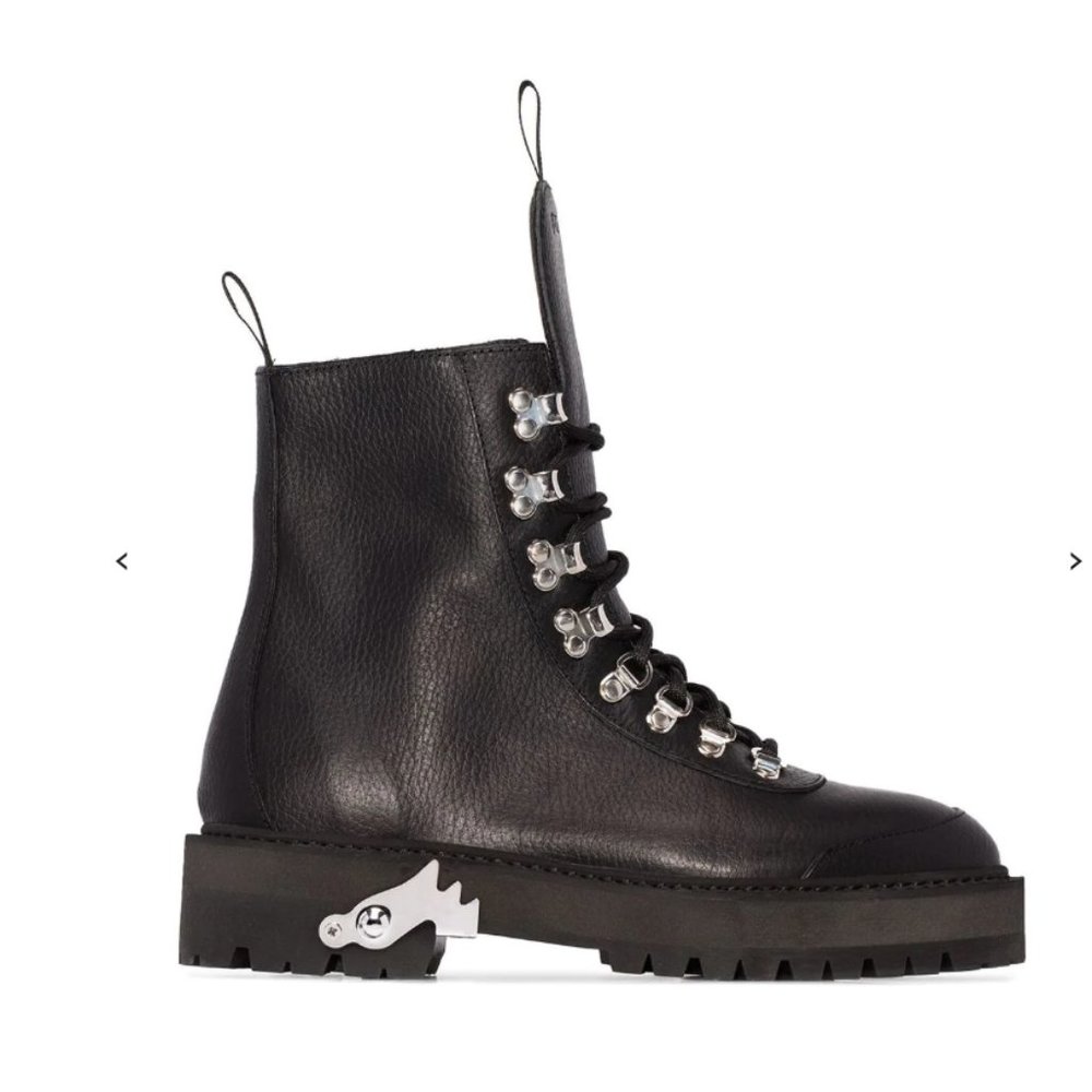 Off-White™ Lace-Up Leather Hiking Boot